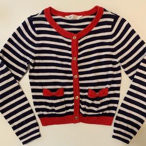 H&M Girls Knit Cardigan Stripes Size 8 - 10